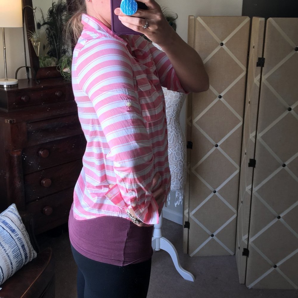 Express Lightweight Button Down Blouse - image 8